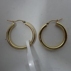 QG Peru 14kt Gold Hoop Earrings