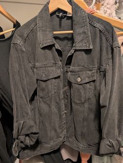 Women's Large Black Denim Jacket