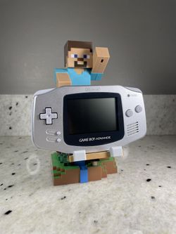 Nintendo Game Boy Advance Silver Console w/ Light & Screen Cover – Great Condition