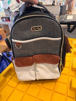 Itzy Ritzy Coffee & Cream ggBoss Plus Diaper Bag Backpack