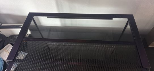 Glass Terrarium with Metal Mesh Lid