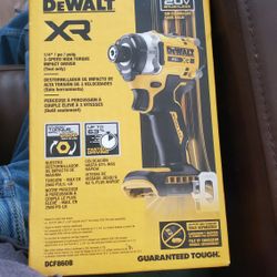 Dewalt 20v Impact Driver Brushless XR 3 Speed Brand New Tool Only 