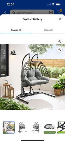 Outdoor Wicker Double Swing