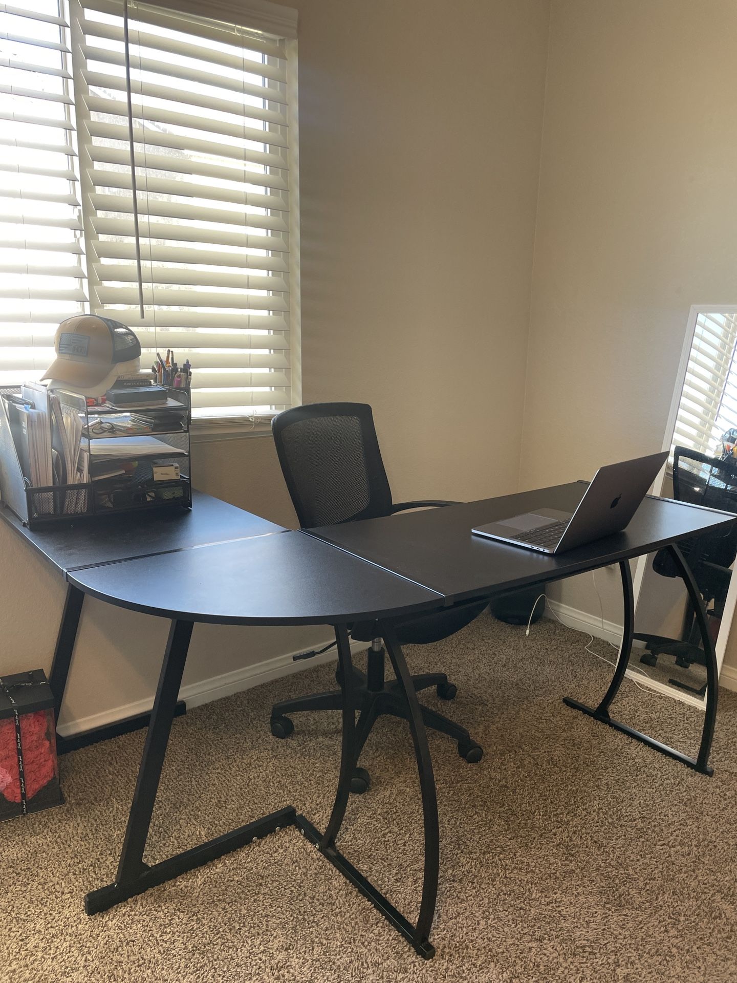 Computer Desk + Ergonomic Chair