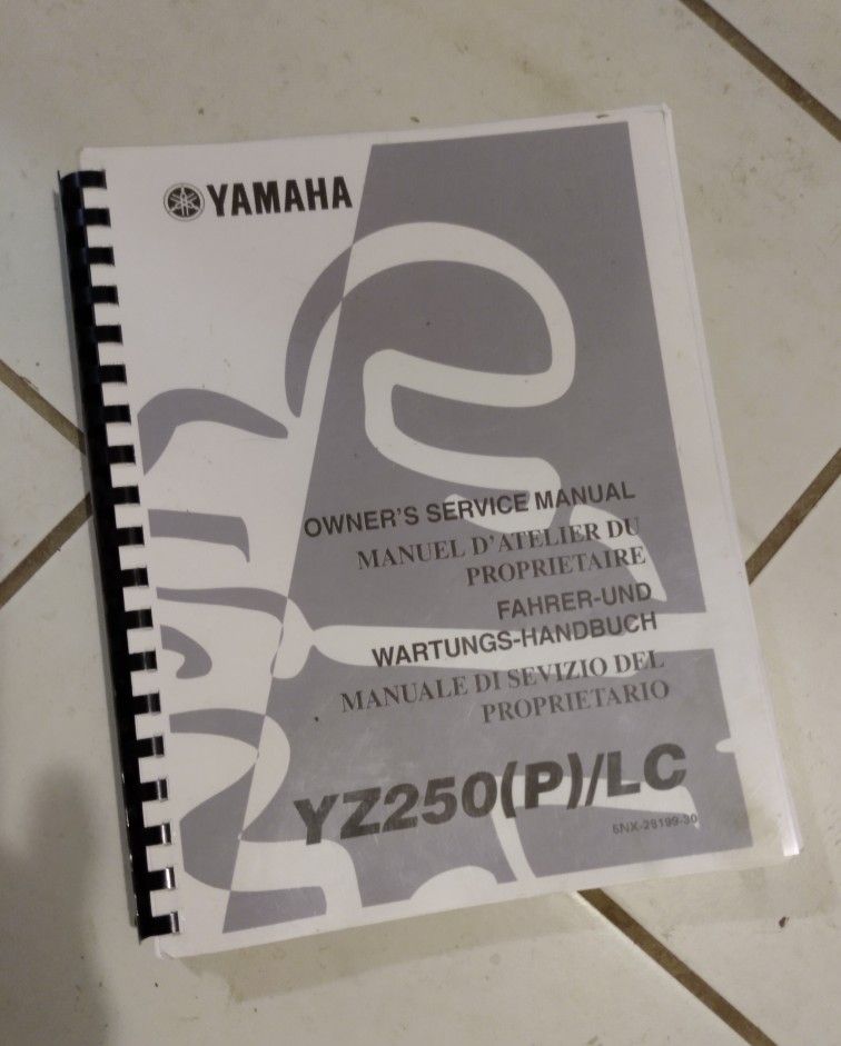 Yamaha Yz250 Complete Manual, Used, Good
