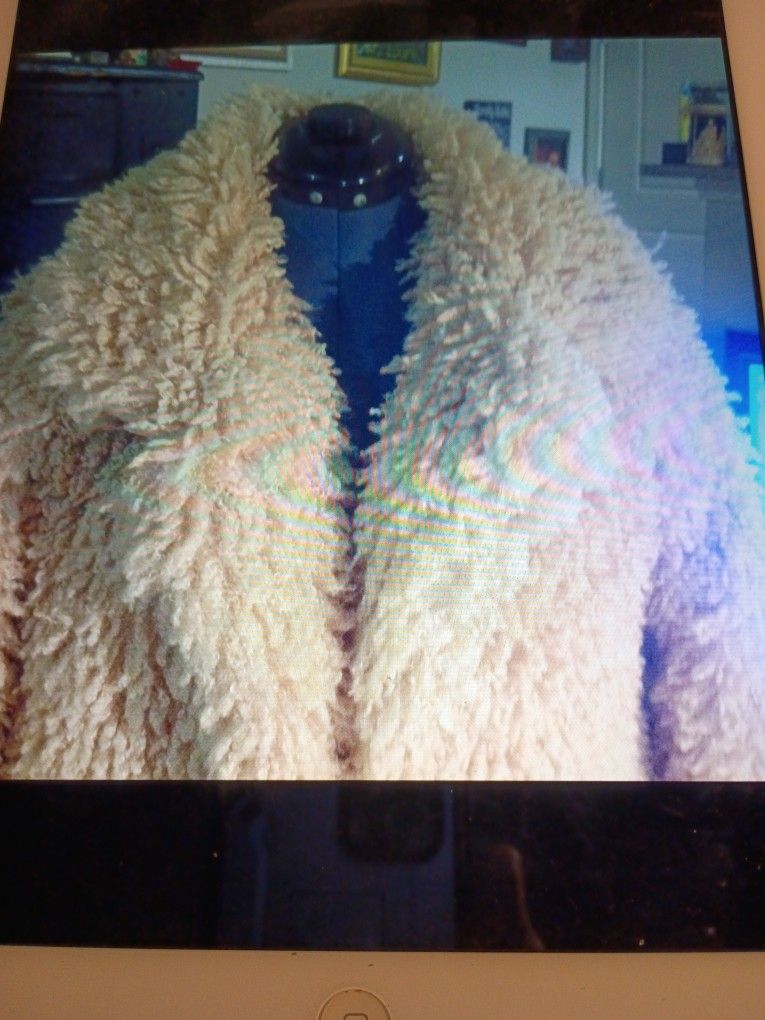 WILD. FABLE CLOTHING COMPANY FAUX FUR SHELL LONG COAT