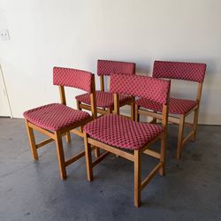 Set of 4 Farstrup Danish Oak Dining Chairs – Vintage 1960s Scandinavian Modern Chairs