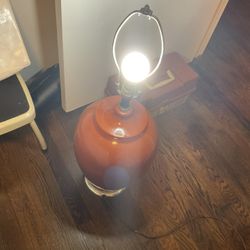 An Old Lamp, Works Very Well, The Shade Is Nice On The Outside ,but The Inside Not So Much (NO SHIPPING)