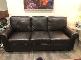 Top leather Sofa and Matching Chair