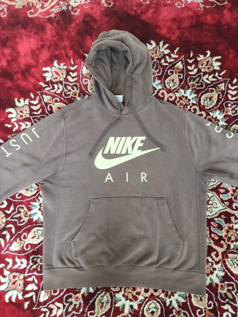 Nike Air "Just Do It" Pullover Hoodie - Brown/ Mauve - Size Medium (M)