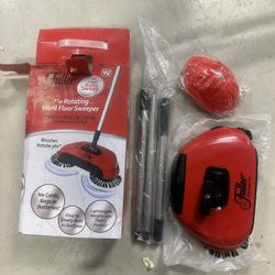 Fuller Brush Co. Roto Sweep Rotating Hard Floor Sweeper – Cordless Manual Broom for Wood, Tile, Marble, Vinyl & Linoleum