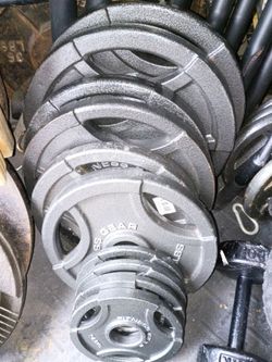 230lbs Fitness Gear Olympic Grip Plates Weights