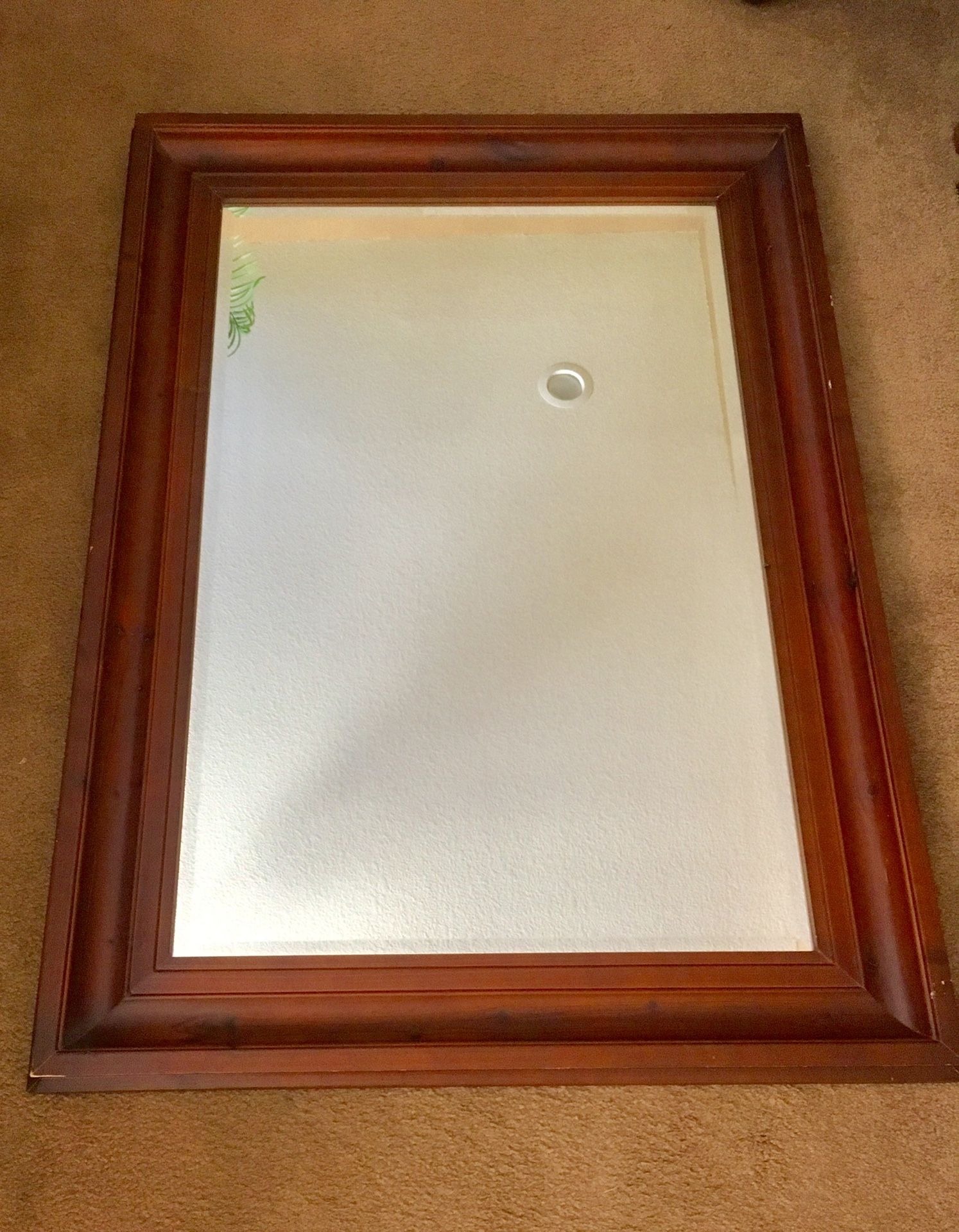 Large Wood Frame Wall Mirrored