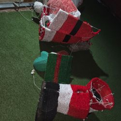 Outdoor santa decoration