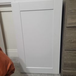 Two White Shaker Wall Cabinets