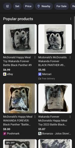 Wakanda Forever Happy Meal Toys