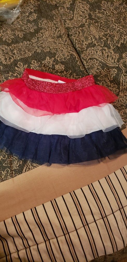 4th Of July Tulle Skirt With Shorts