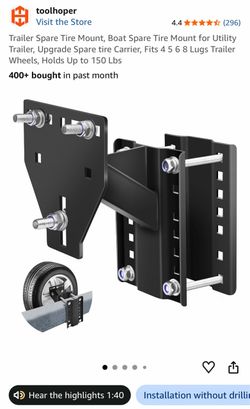 Trailer spare mount with lock