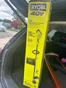40V ryobi 15inch string trimmer kit