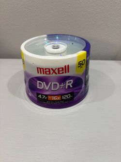 MAXELL DVD+R 50 Pack Recordable Discs 8x Speed 120 Mins 4.7 Gb BRAND NEW SEALED