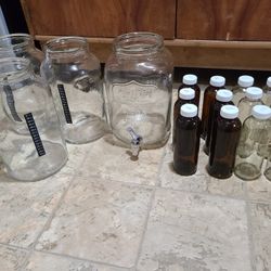 Kombucha Glass Fermenters And Bottles