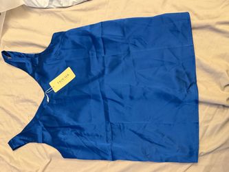 Blue silk shirt size small new with tags