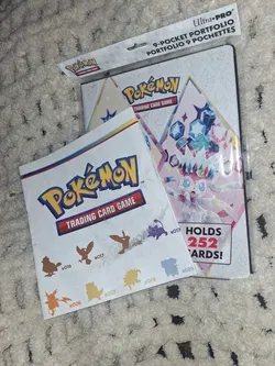 Pokémon Prismatic Evolutions Eevee Sylveon Binder + Large Collector Poster