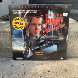 Johnny Handsome (1989) – Widescreen LaserDisc, Sealed Edition  Description: This sealed widescreen edition of Johnny Handsome stars Mickey Rourke in a