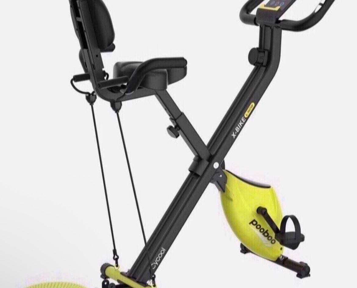 4in1 Folding Exercise Bike Indoor Cycling Bike Stationary Bike Magnetic X Bike