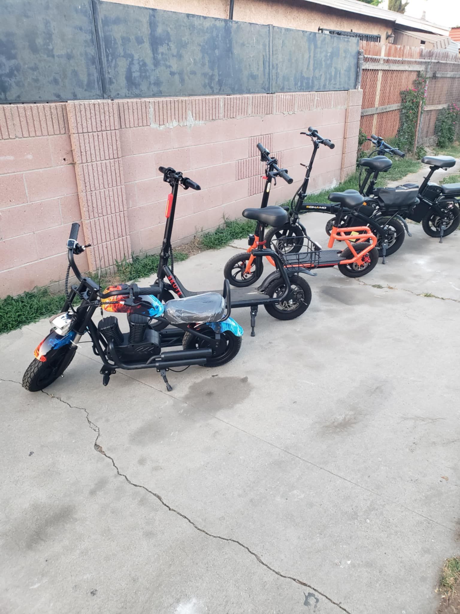 Electric scooter electric bike ebike e-bike ... the Small Blue kids $350!. Black scooter $250! Orenge $300! Middle folding $350! & best one is $400!