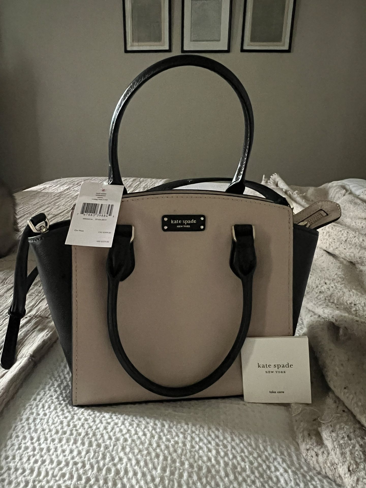 Kate Spade New York Warm Beige & Black Jeanne Leather Crossbody Bag, Best  Price and Reviews