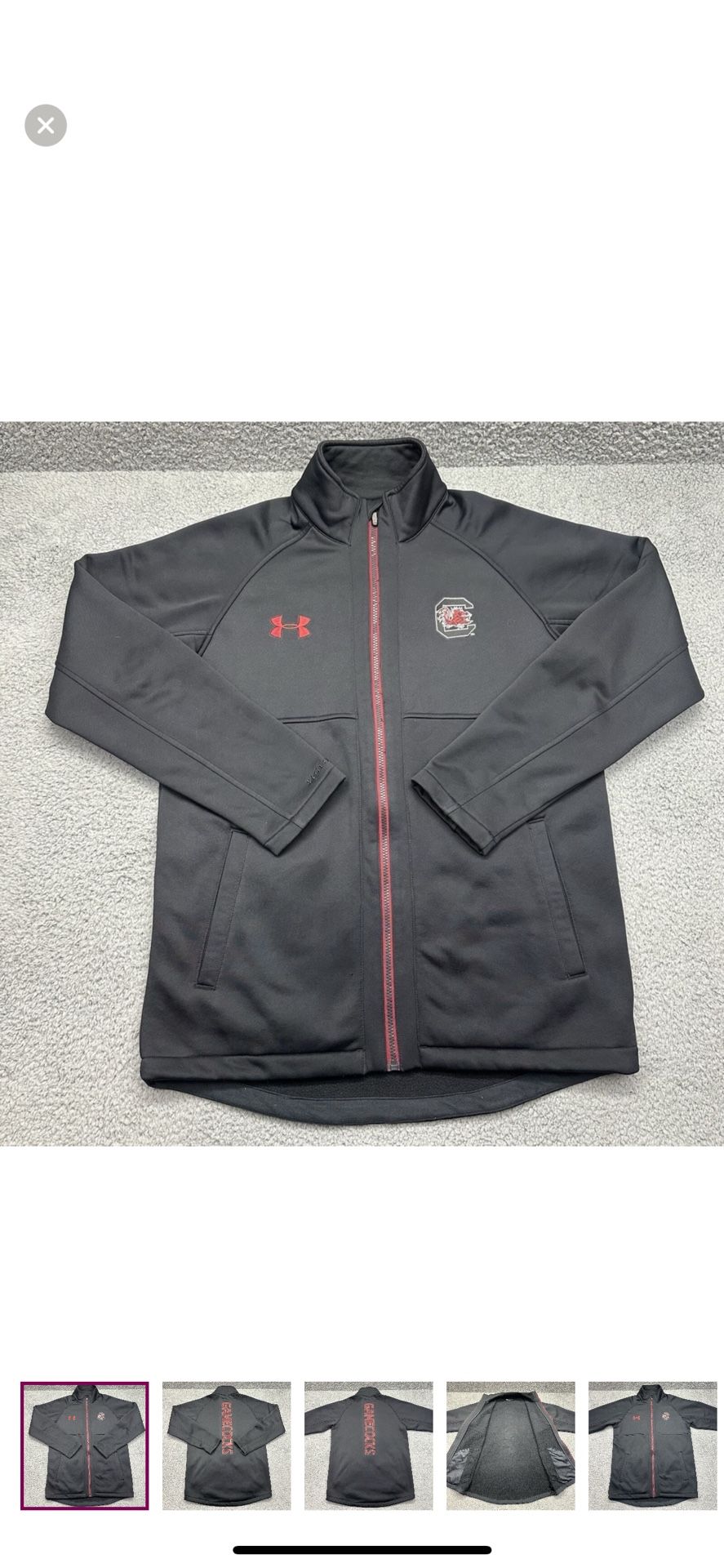 Under Armour Storm Mens Medium USC South Carolina Gamecocks Full Zip Jacket