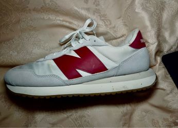 New Balance Maroon, White and grey Sneakers