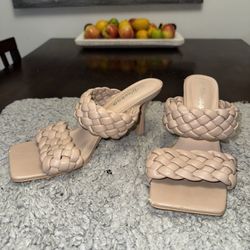Braided Strap Slide In Heels 