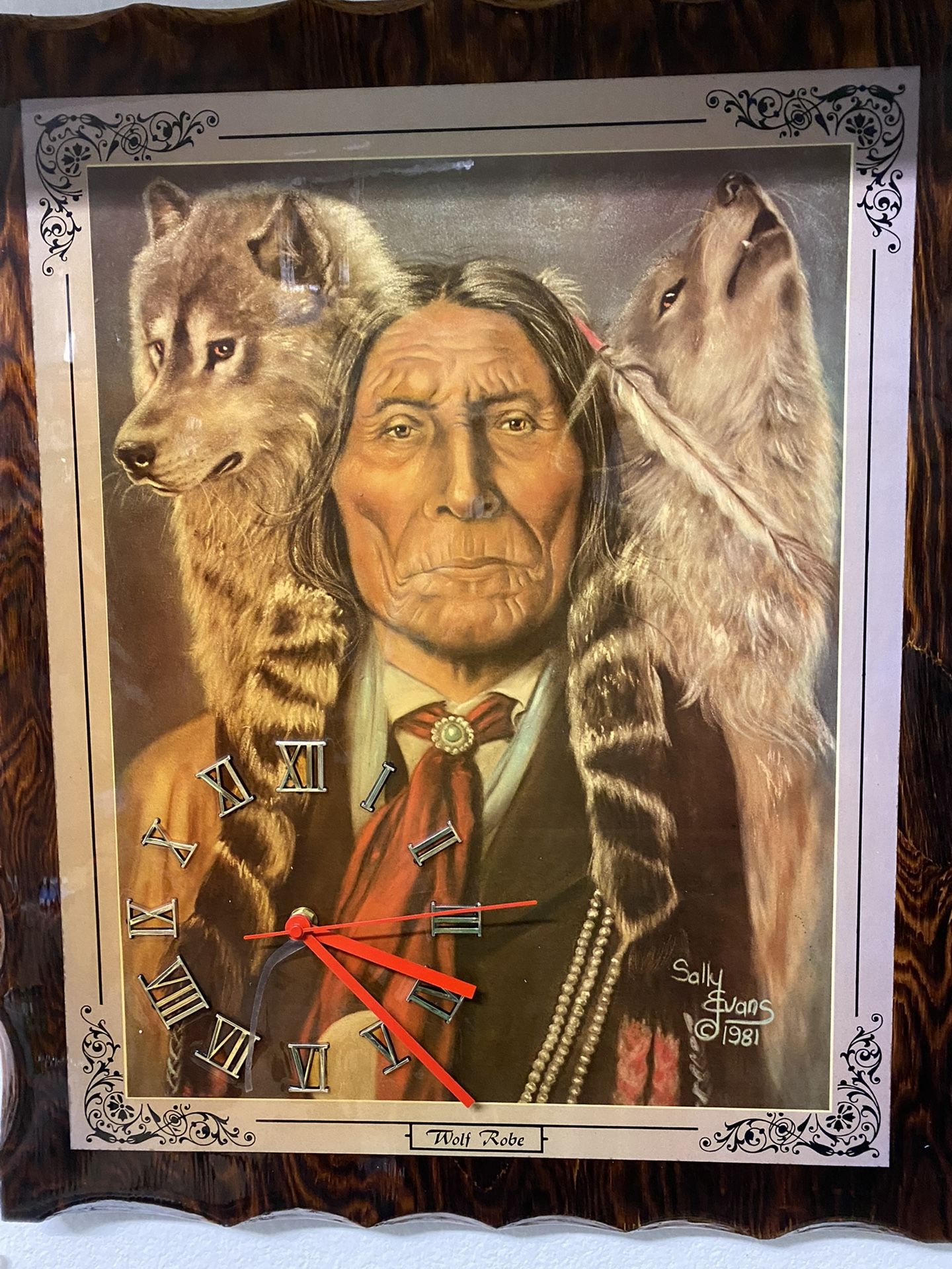 Native American Wall Clock