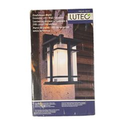Lutec Craftsman Style Outdoor LED Wall Lantern Light Matte Black 810 Lumen