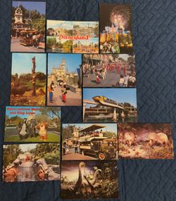 Vintage Disneyland Postcard Lot – 11 Original Disney Park Postcards