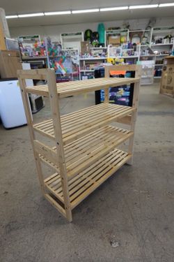 TRINITY Bamboo 4-Tier Shoe Rack
