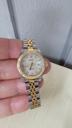 Rolex Datejust Steel Yellow Gold Anniversary Diamond Dial Ladies