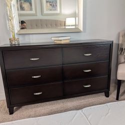 🪞 Modern Espresso 6-Drawer Dresser 🪞