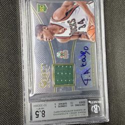 Giannis Antetokounmpo Select Rookie Patch Auto  10 Bgs 8.5 