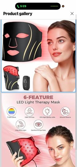 Red Light Therapy Mask for Face, LED Face Mask Light Therapy with Remote, Portable Infrared Light Therapy Skin Care Device with Timer Function for Hom