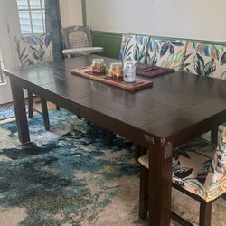 Dining Table With 6 Chairs (Free)