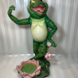 Vintage Large Frog Wine Holder 