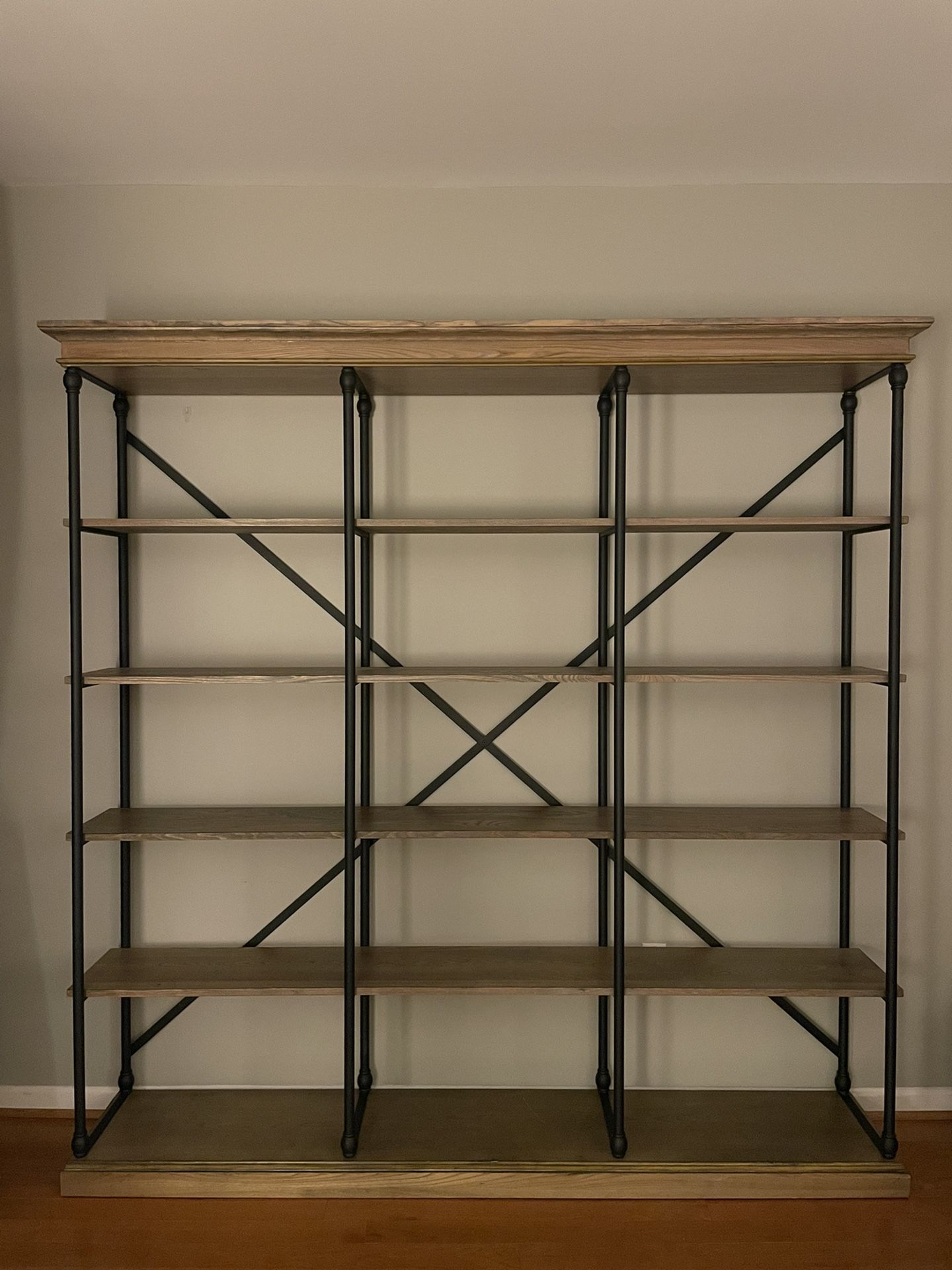 Deidrian Triple Shelving 84” Etagere Bookshelf Bookcase