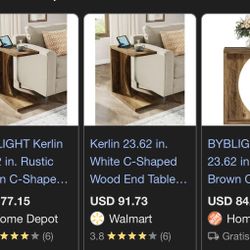 Wood End Table - Rustic Brown,  beautiful tablet