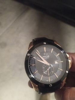 Jaguar Acamar J882/1 Swiss Made Men's Watch - Rose Gold / Black Leather - Worn Once".