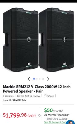 Speaker Mackie SRM212 V- Class 2000W 12-inch Powered Speaker - off plus taxed you'll saveobo $1,360