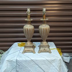 Set Of Two 20" Federal Style Table Lamps MCM
