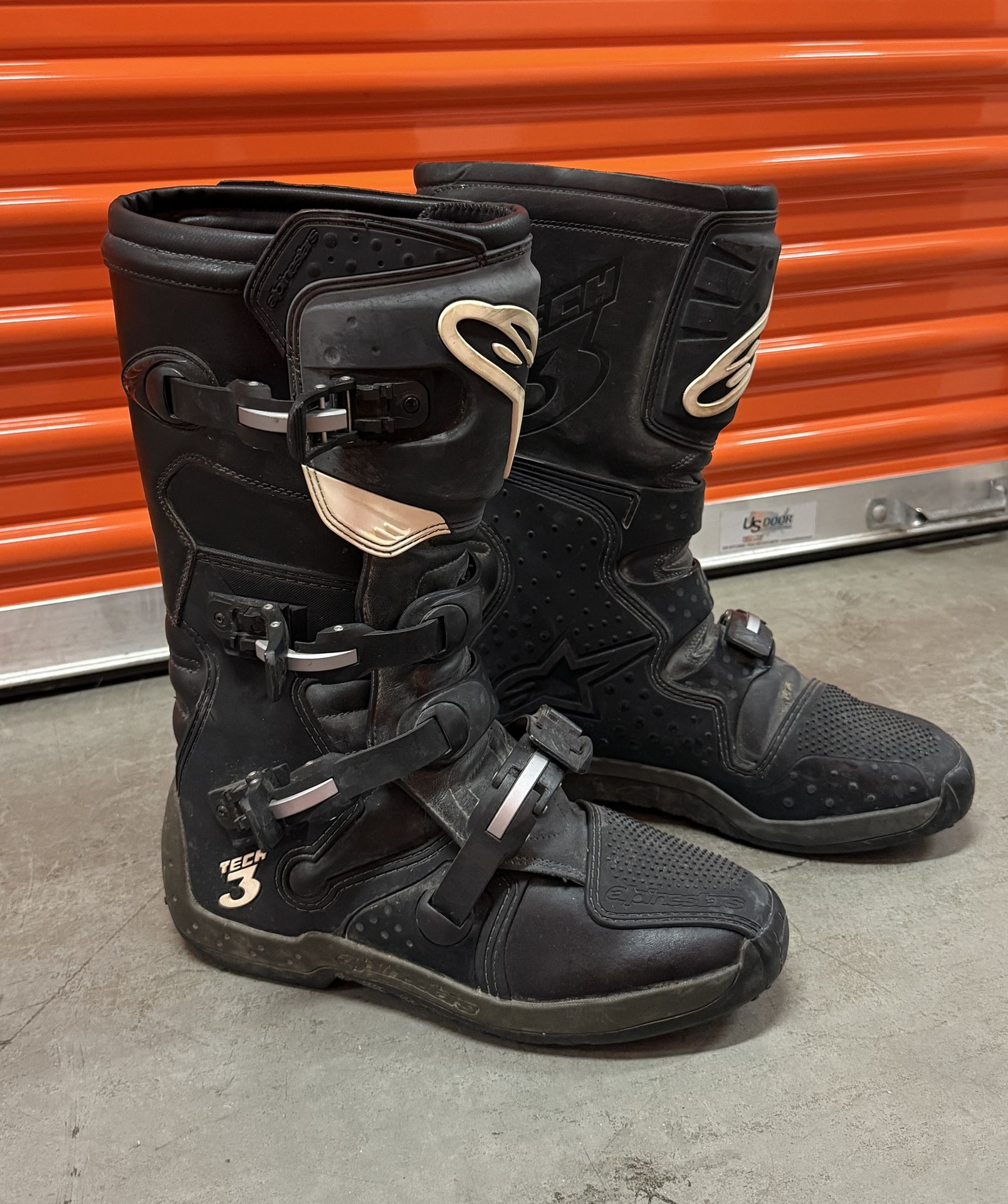Alpinestars Tech 3 Motocross Dirt Bike Boots Black Size US 13 MX Enduro
